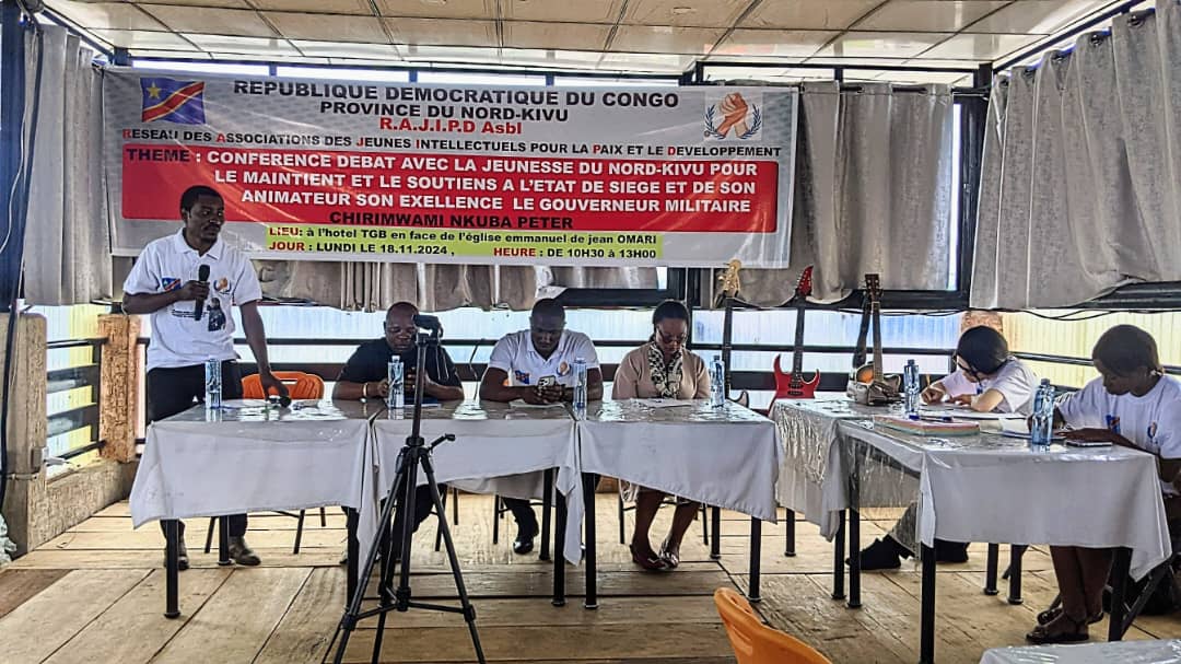 Nord-Kivu/Goma : Dans une conférence-débat, les jeunes expriment leur soutien à l’État de siège et appellent au maintien de cette mesure