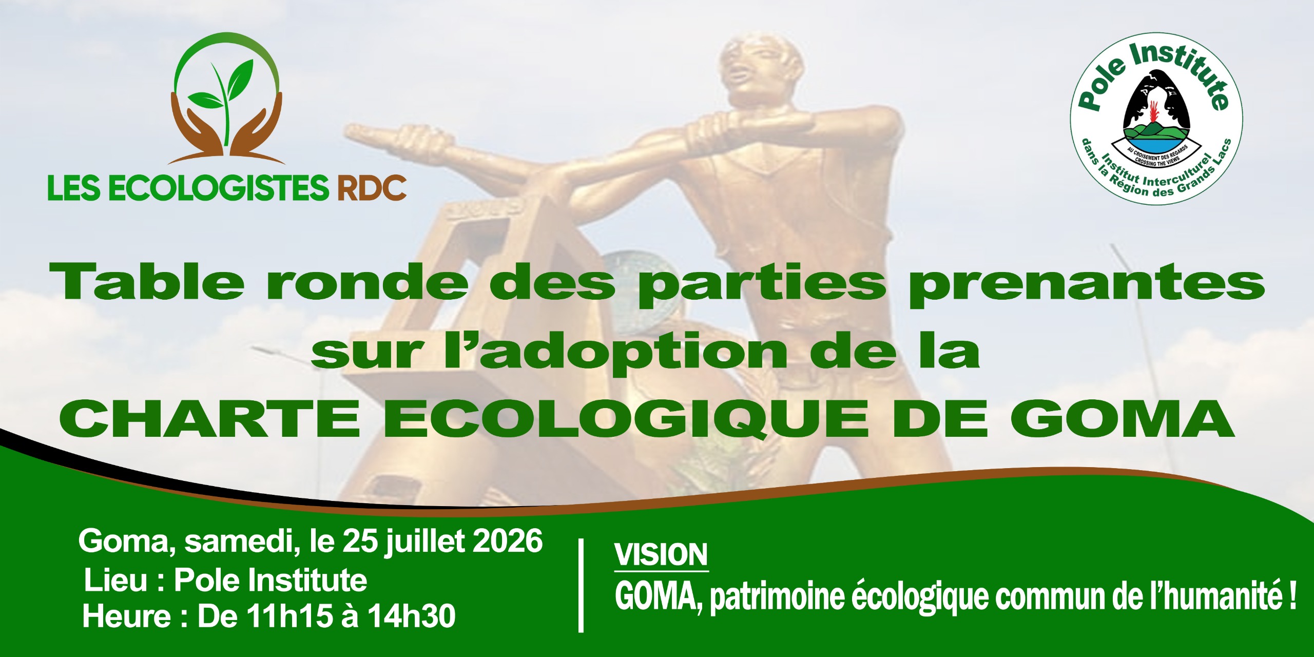 À Goma, la Charte écologique ne doit pas être une promesse de plus : soixante-dix organisations prennent rendez-vous avec l&rsquo;histoire environnementale de la ville